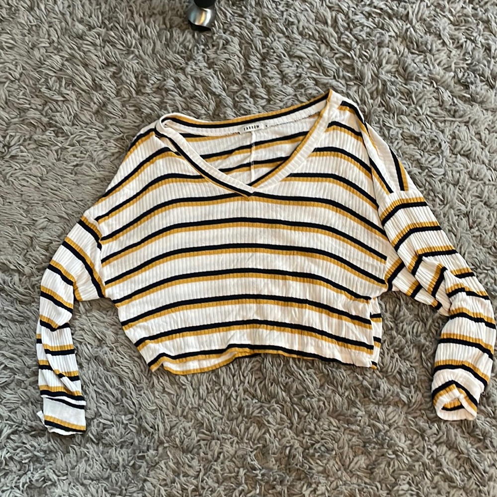 Striped Cropped Shirt